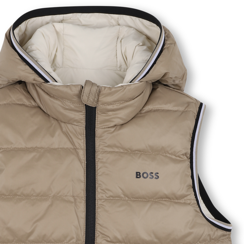 Flann-effect hooded puffer jacket BOSS 
                        BOY