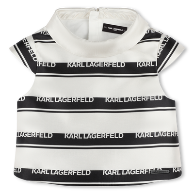 Blouse with logo stripes KARL LAGERFELD KIDS GIRL
