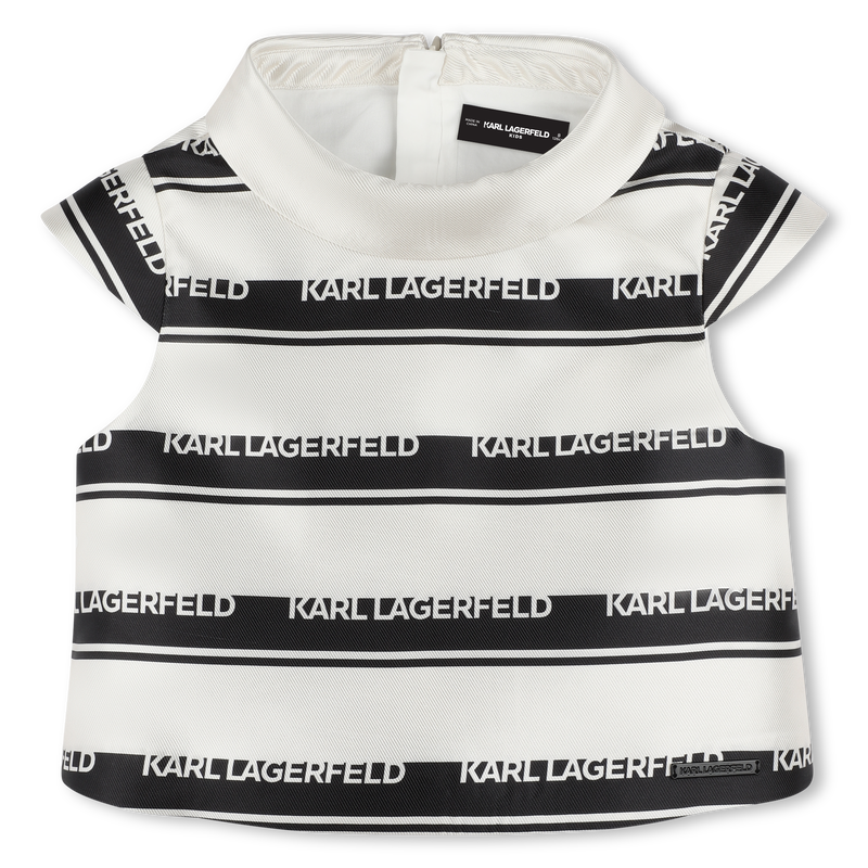 Blouse with logo stripes KARL LAGERFELD KIDS 
                        GIRL