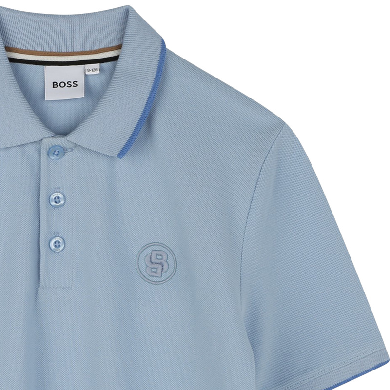 Straight cotton polo shirt BOSS 
                        BOY