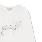 Long-sleeved cotton T-shirt MICHAEL KORS 
                    GIRL