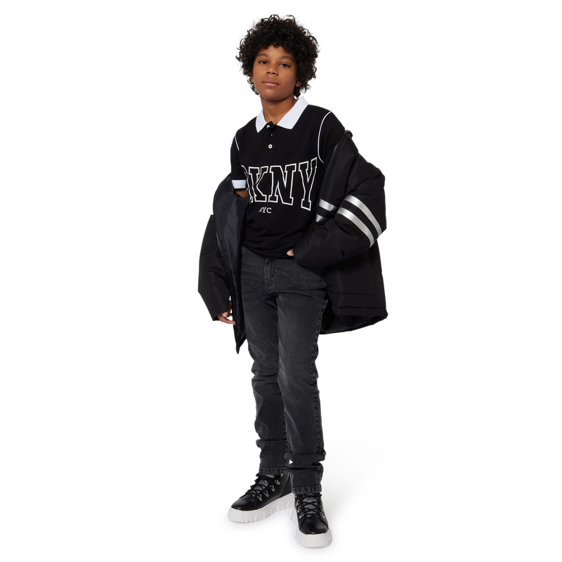 Two-Tone Buttoned Polo Shirt DKNY 
                        BOY