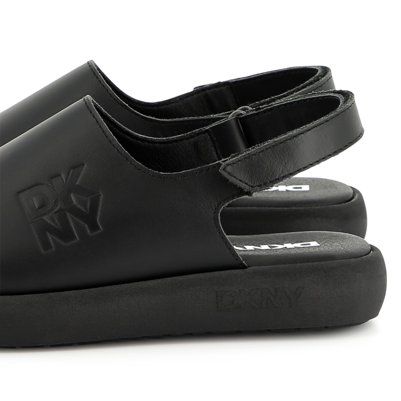 Leather hook-and-loop clogs DKNY 
                        UNISEX