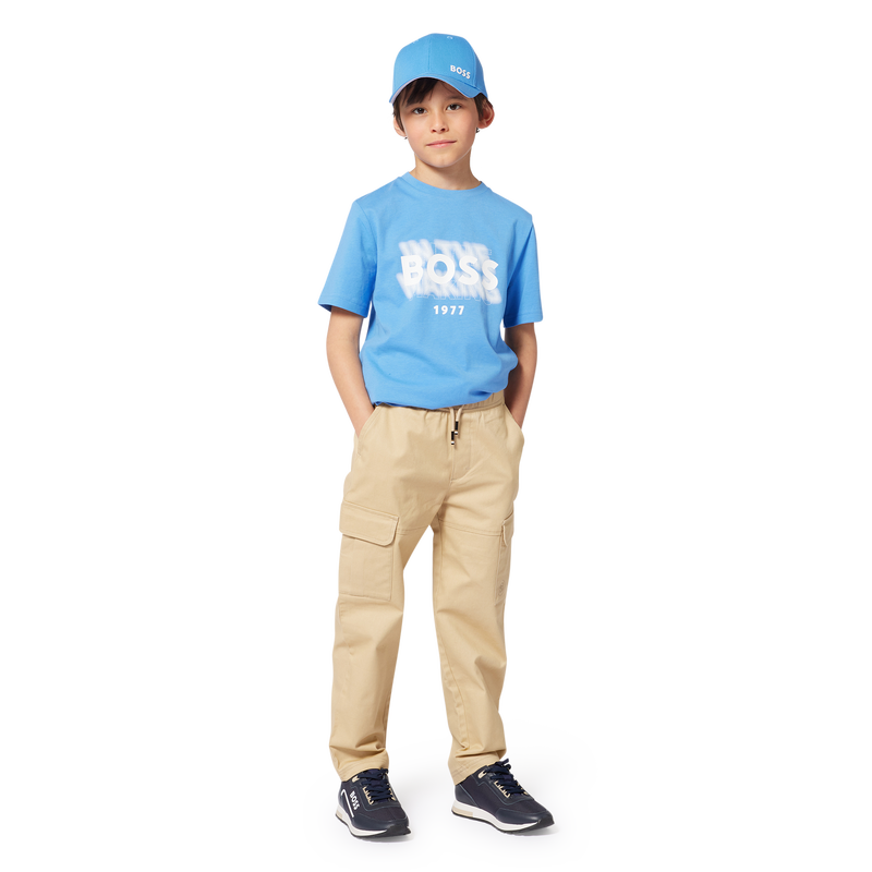 Short-sleeved cotton T-shirt BOSS 
                        BOY