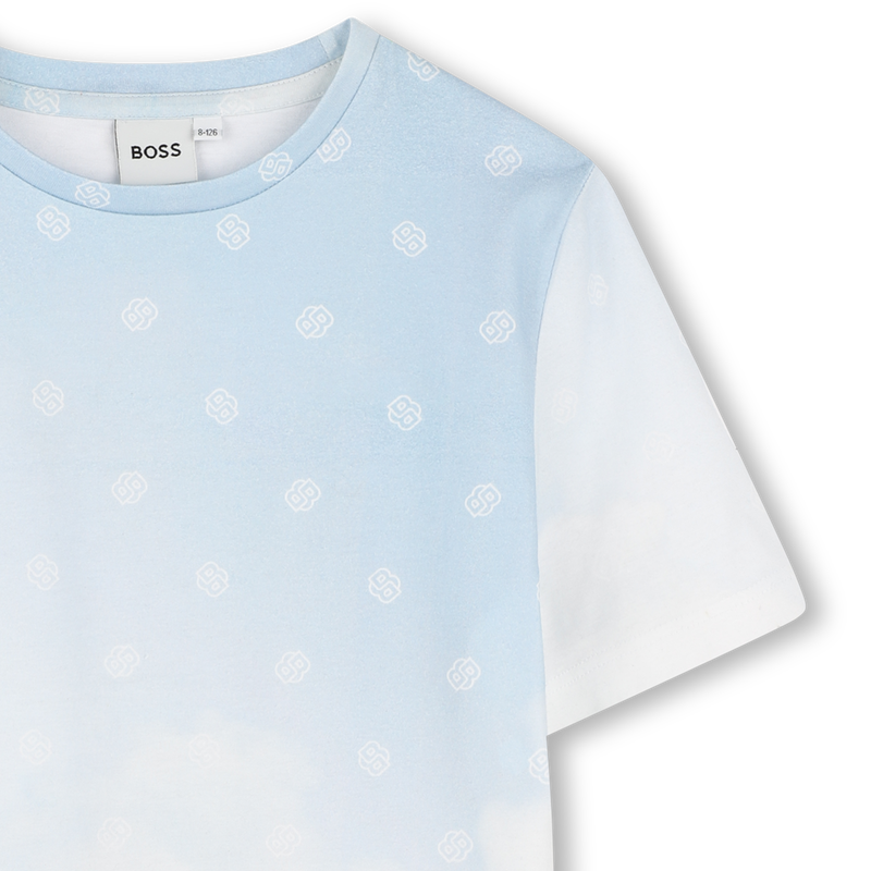 Printed cotton T-shirt BOSS 
                        BOY