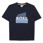 Short-sleeved t-shirt, NAVY, hi-res