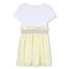 Bi-material short sleeve dress KARL LAGERFELD KIDS 
                    GIRL