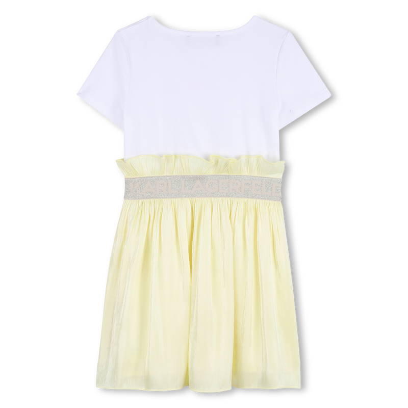 BI-MATERIAL SHORT SLEEVE DRESS KARL LAGERFELD KIDS 
                        GIRL