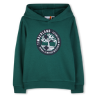 HOODED SWEATSHIRT, DARK GREEN, hi-res