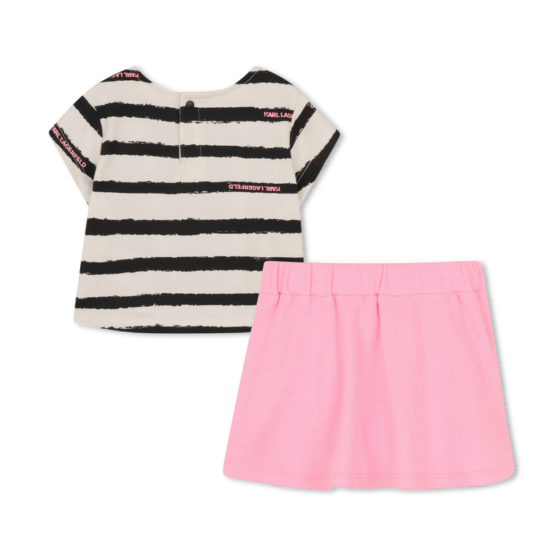 T-SHIRT AND SKIRT SET KARL LAGERFELD KIDS 
                        GIRL