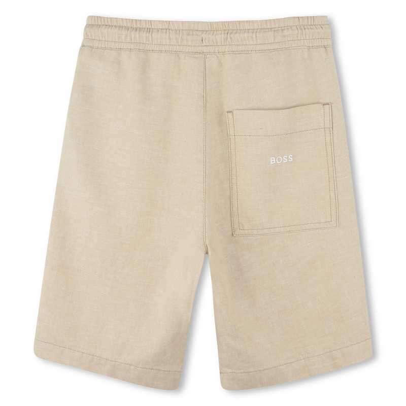 Cotton &amp; linen Bermuda shorts