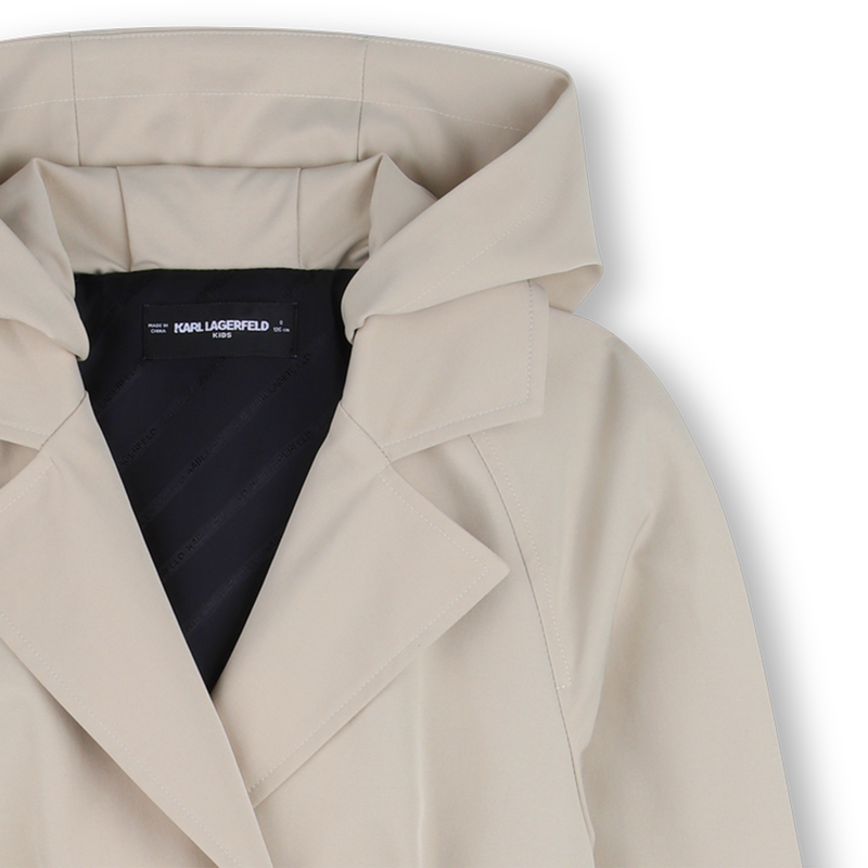 LINED TRENCH COAT KARL LAGERFELD KIDS 
                        GIRL