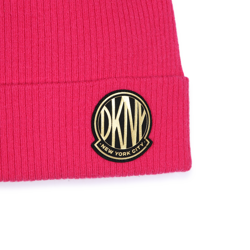 Knitted hat with turn-up cuff DKNY 
                        GIRL