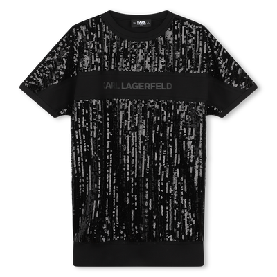Beaded and sequinned dress KARL LAGERFELD KIDS GIRL