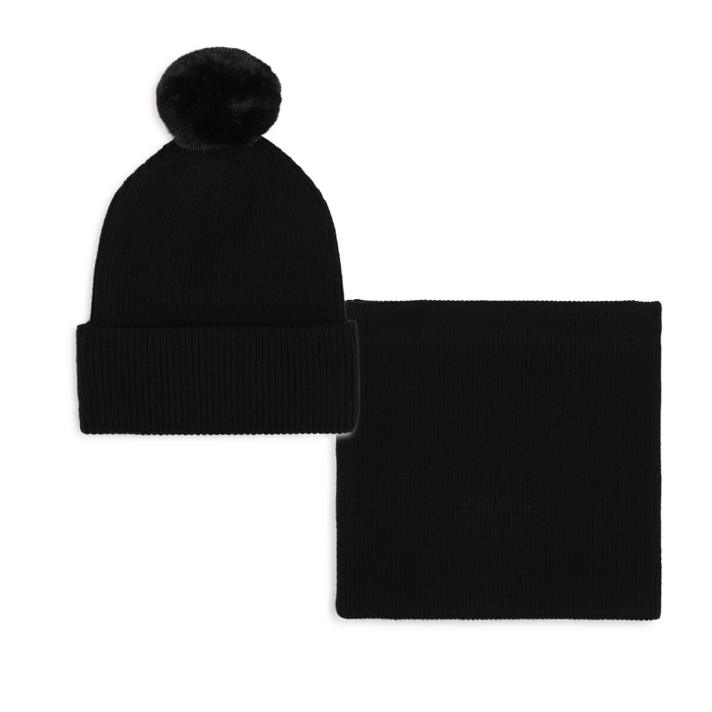 Hat and neck warmer set KARL LAGERFELD KIDS 
                        GIRL