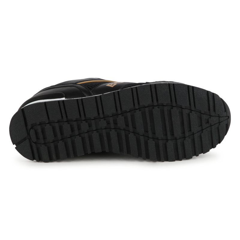 Lace-up leather trainers