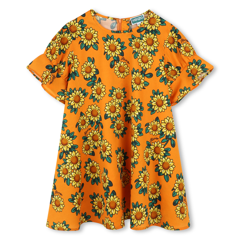 Sunflower print dress KENZO KIDS 
                        GIRL