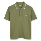 Plain cotton piqu&eacute; polo shirt BOSS 
                    BOY