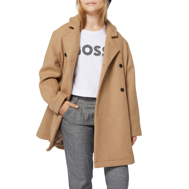 Pleated cotton trousers BOSS 
                        GIRL