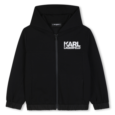 Hooded cardigan KARL LAGERFELD KIDS BOY
