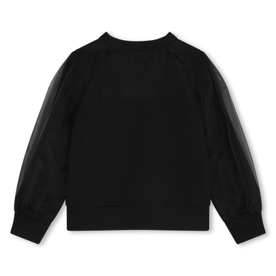 Organza-sleeve sweatshirt KARL LAGERFELD KIDS GIRL