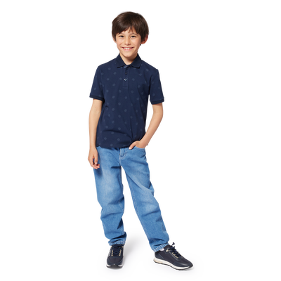 Printed straight-cut polo BOSS BOY