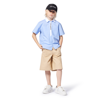 Twill Bermuda shorts KARL LAGERFELD KIDS BOY