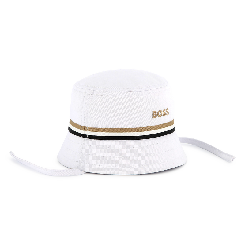 Embroidered sun hat with ties BOSS 
                        BOY