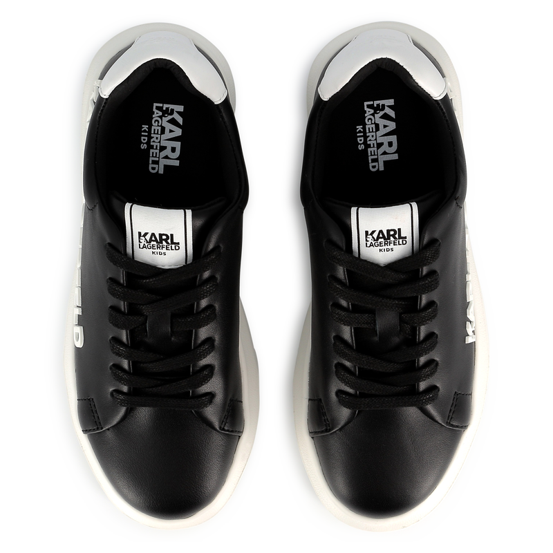 Lace-up leather trainers KARL LAGERFELD KIDS 
                        UNISEX