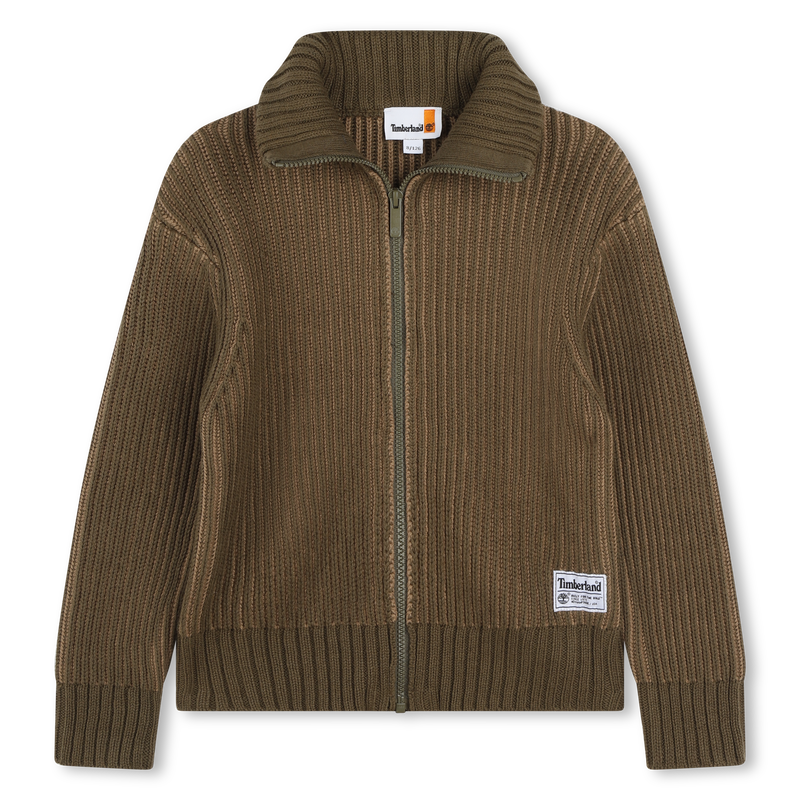 Zip-up knitted cardigan TIMBERLAND 
                        BOY
