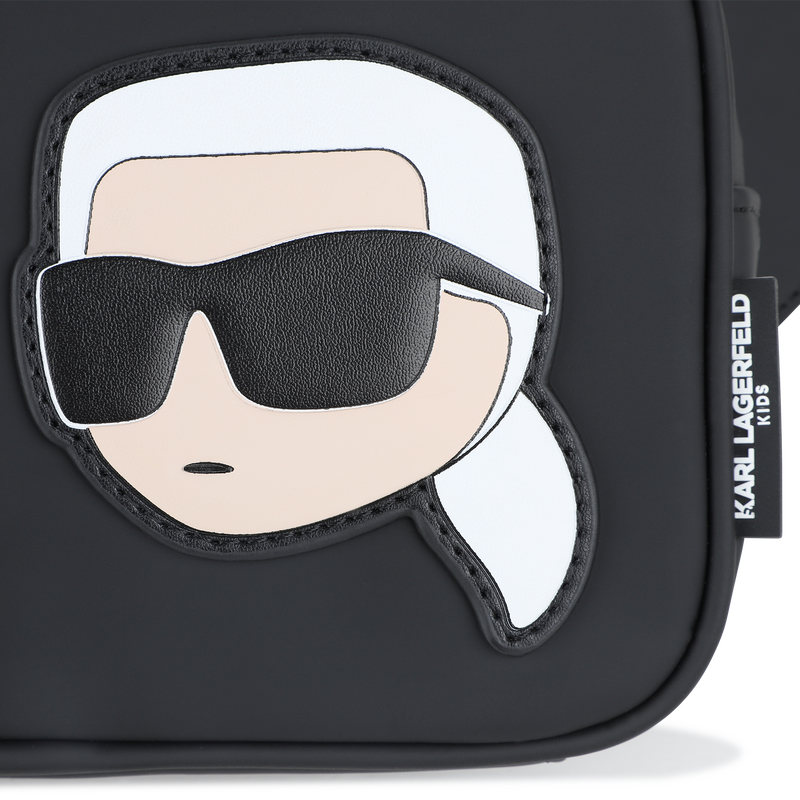 Fanny pack in rubber-effect coated textile KARL LAGERFELD KIDS 
                        BOY
