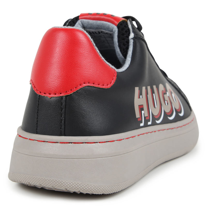 Lace-Up Leather Sneakers HUGO 
                        BOY