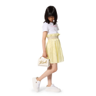 Bi-material short sleeve dress KARL LAGERFELD KIDS 
                    GIRL