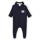 Pyjamas with press stud closure, NAVY, hi-res