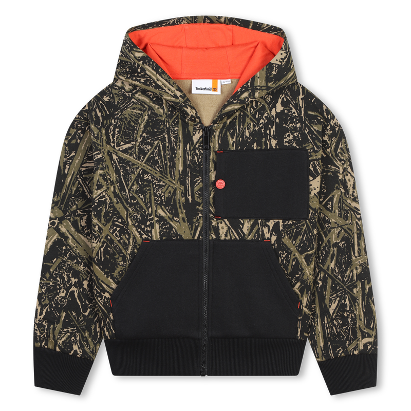Hooded fleece cardigan TIMBERLAND 
                        BOY