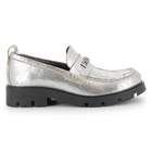Metallic cowhide leather loafers DKNY 
                    GIRL
