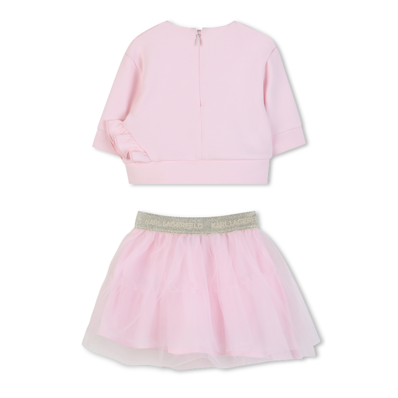 SWEATSHIRT AND SKIRT SET KARL LAGERFELD KIDS 
                        GIRL