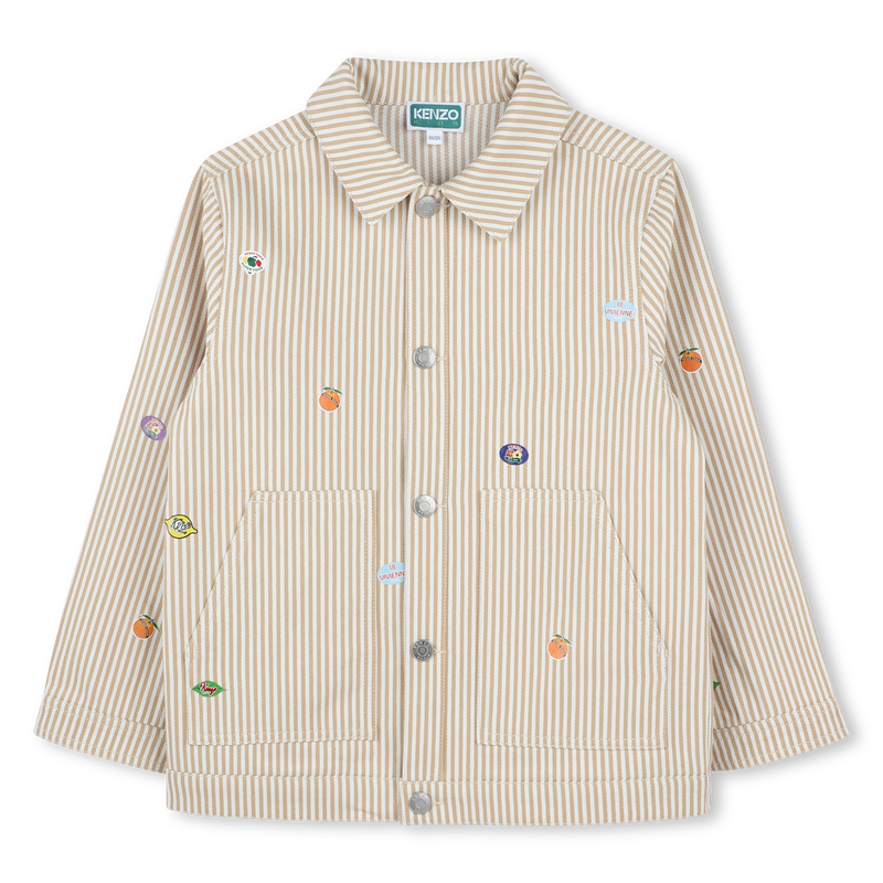 Striped cotton twill jacket KENZO KIDS 
                        UNISEX