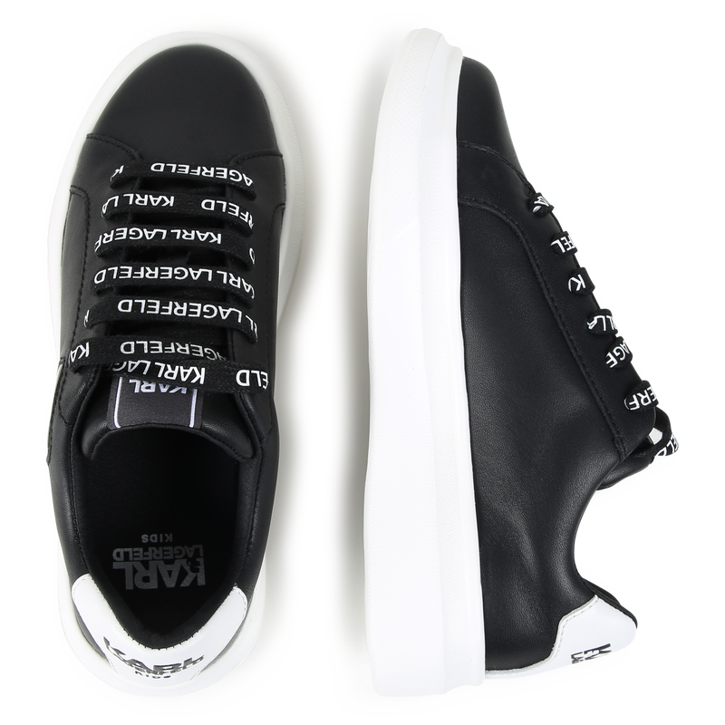 Low-Top Leather Sneakers KARL LAGERFELD KIDS 
                        BOY
