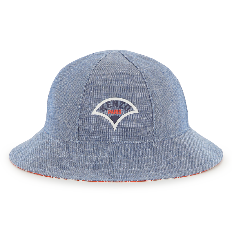 Reversible cotton bucket hat KENZO KIDS 
                        UNISEX