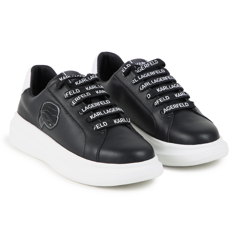 Low-Top Leather Sneakers KARL LAGERFELD KIDS 
                        BOY