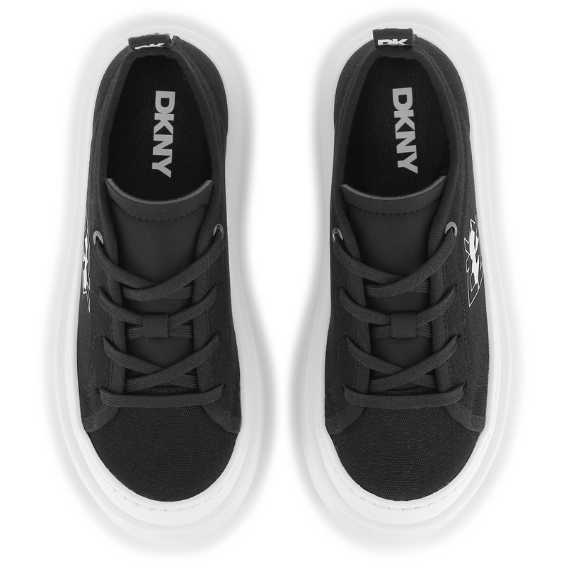 Lace-up canvas trainers DKNY 
                        GIRL