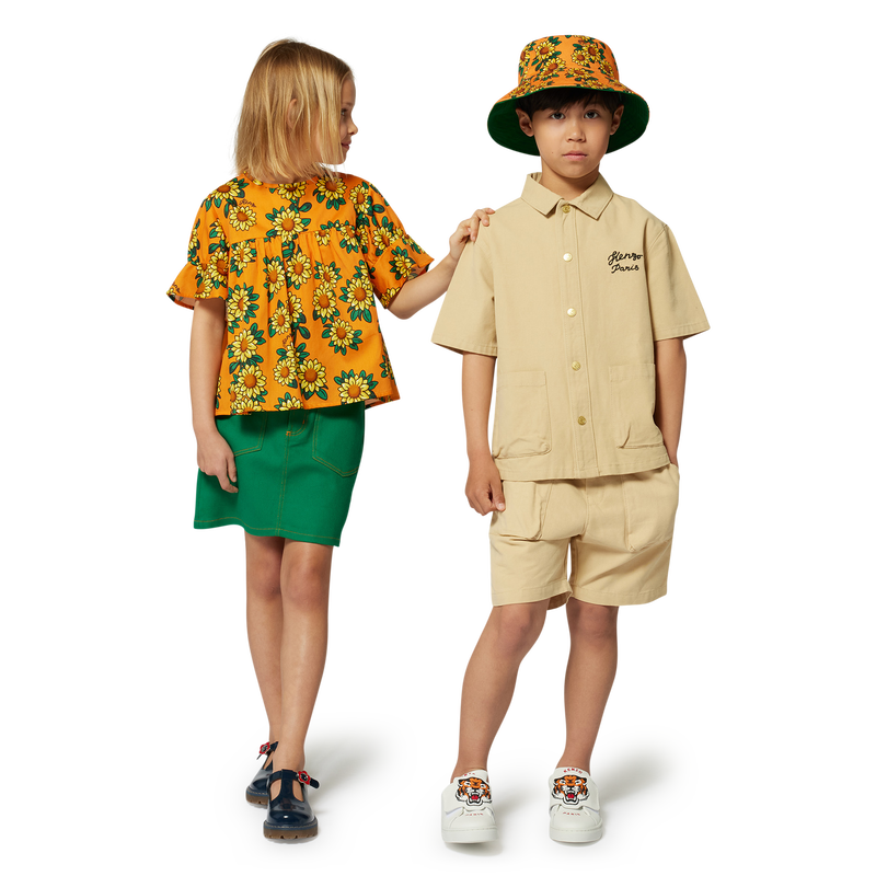 Cotton satin blouse KENZO KIDS 
                        GIRL