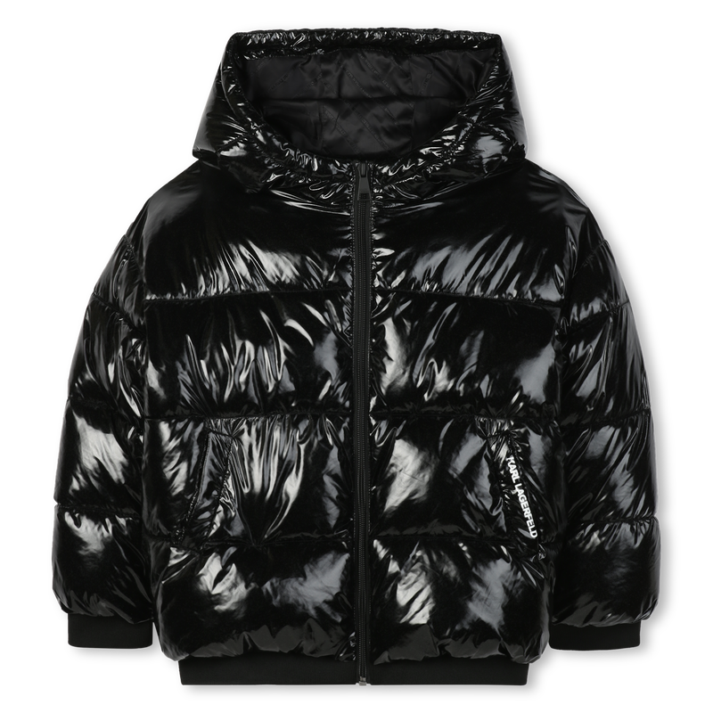 Hooded down jacket KARL LAGERFELD KIDS 
                        GIRL