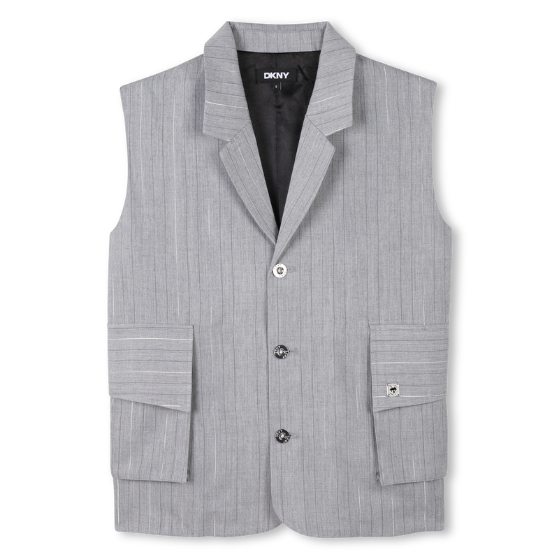 Sleeveless striped jacket DKNY 
                        GIRL