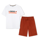 Cotton T-shirt and shorts BOSS 
                    BOY