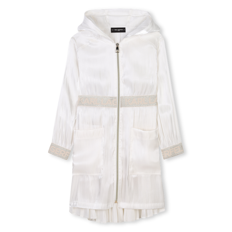 Zip-up hooded windbreaker KARL LAGERFELD KIDS 
                        GIRL