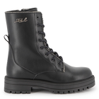 Mid-calf lace-up boot in cowhide leather KARL LAGERFELD KIDS 
                    GIRL
