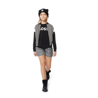 Two-Tone Zip-Up Cardigan BOSS GIRL