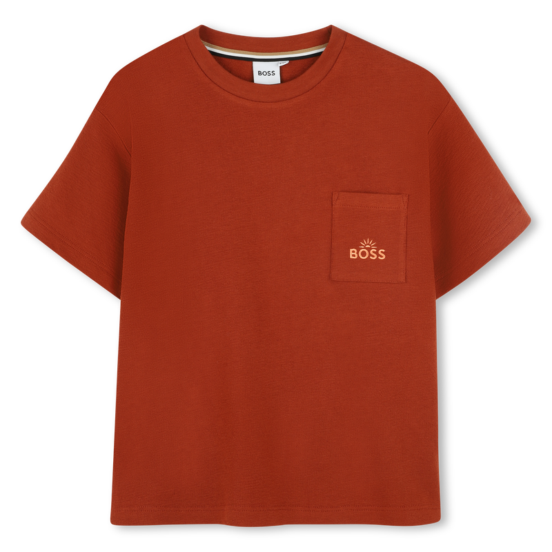 Embroidered cotton T-shirt BOSS 
                        BOY